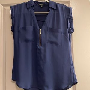Express zipper up work blouse